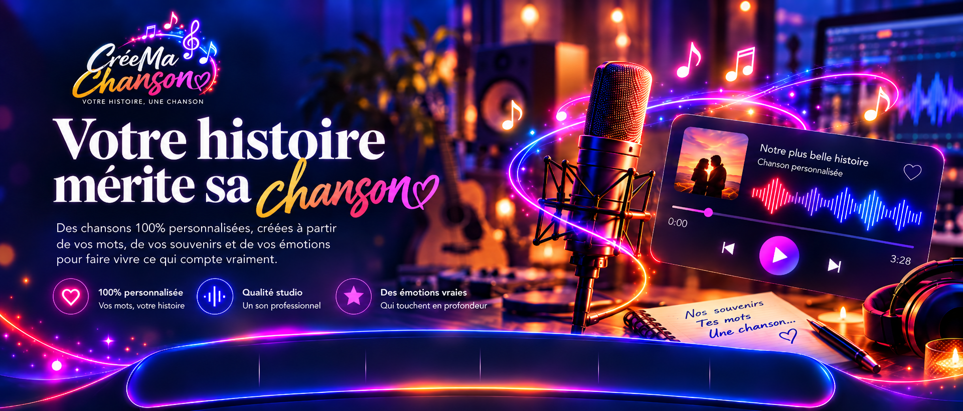 Crée Ma Chanson — Votre histoire mérite sa chanson